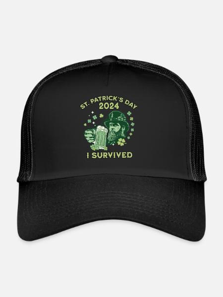 Fête de la Saint-Patrick 2024 - Casquette trucker  - noir/noir - Devant