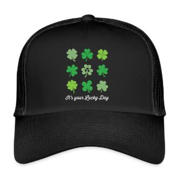 C’est votre jour de chance - Casquette trucker  - noir/noir - Devant