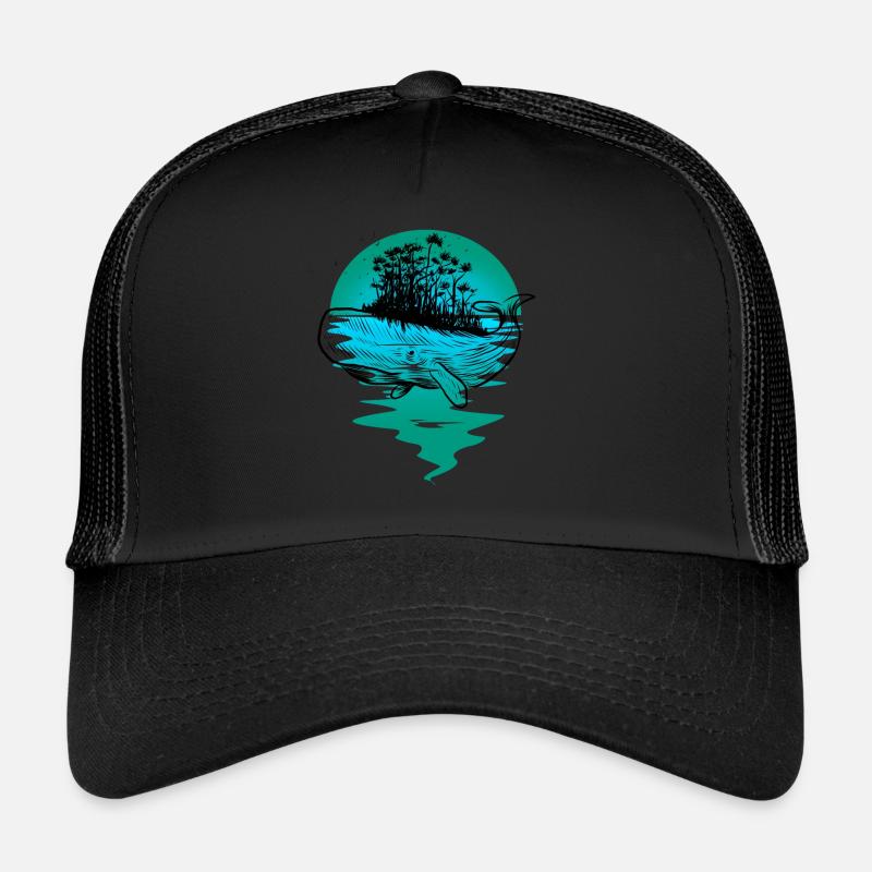 baleine, poisson, océan, mammifères marins Casquette trucker 