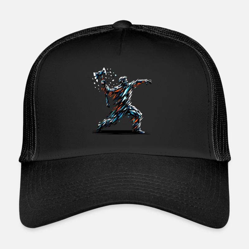 Polygone Art hache lancer hachette hache lanceur haches Casquette trucker 