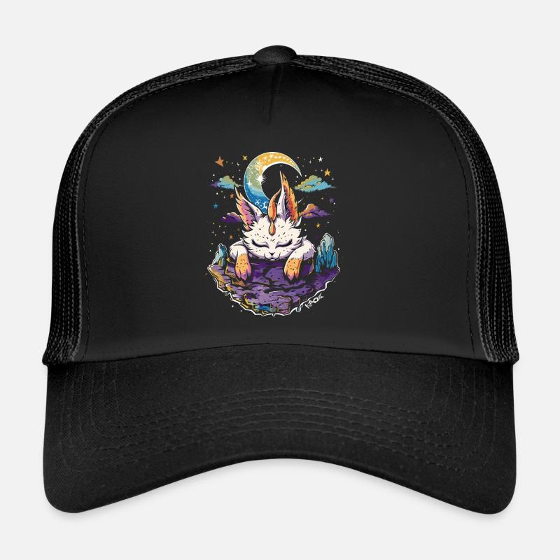 Universe Sky Moon Dream Catcher Sleeping Cat Trucker Cap