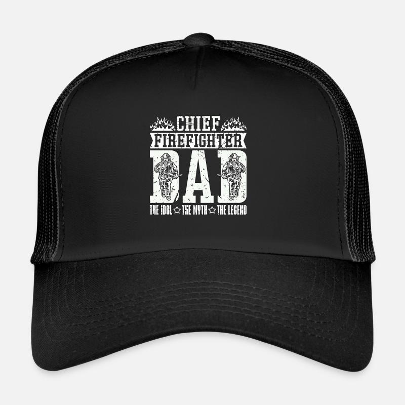 Chef pompier Papa L’idole Le mythe Pompier Casquette trucker 