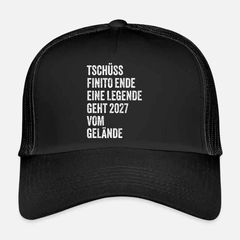 Rentner Rente 2027 Sprüche Ruhestand Geschenk - Trucker Cap - Schwarz/Schwarz