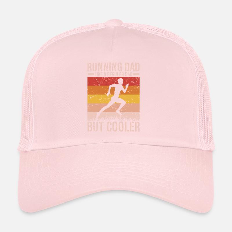 Running Dad Marathon Runner Trainer Marathoner Trucker Cap