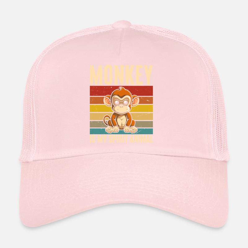 Monkey Is My Ghost Animal Retro Trucker Cap