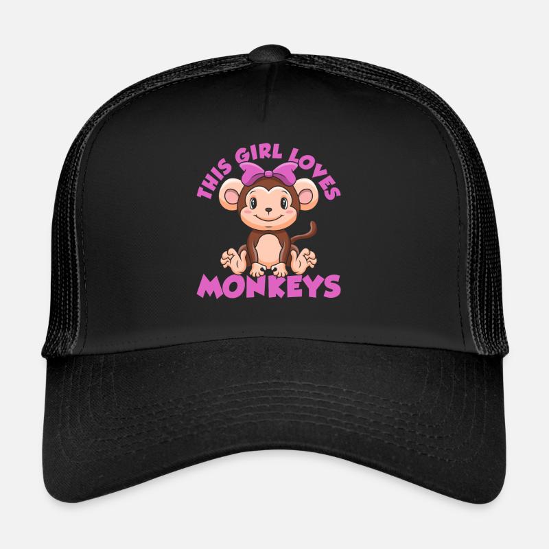 Cette fille aime les singes Casquette trucker 