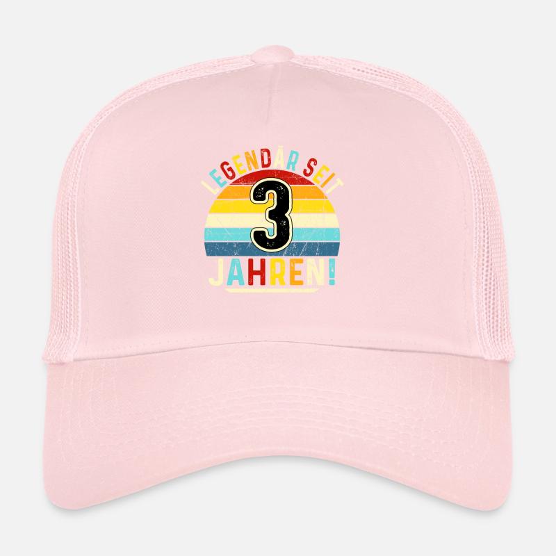 3 Years Gift 3rd Birthday Boy Girl Trucker Cap