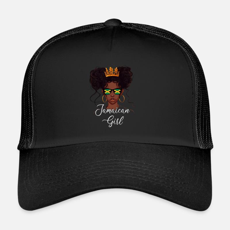 Fille jamaïcaine Drapeau Jamaïque Casquette trucker 
