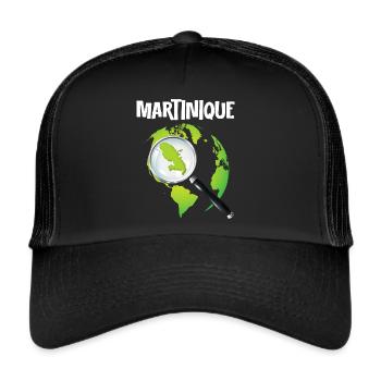 Belle Martinique 972 Loupe Antilles Les Tropiques - Trucker Cap - Schwarz/Schwarz - Vorne