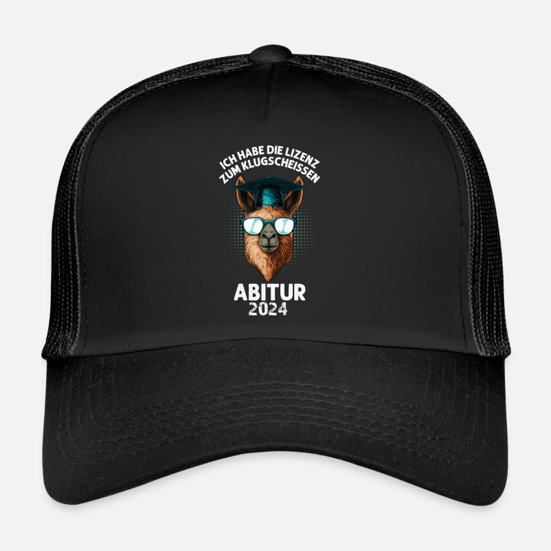 Lizenz zum Klugscheißen Abitur 2024 Abi - Trucker Cap - Schwarz/Schwarz