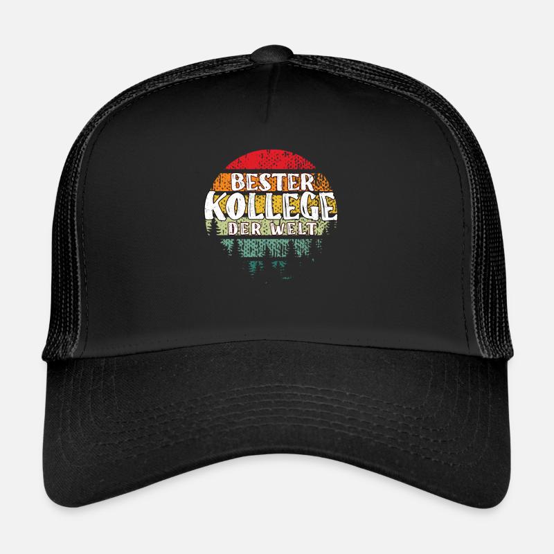 Bester Kollege der Welt Abschiedsparty Kündigung - Trucker Cap - Schwarz/Schwarz