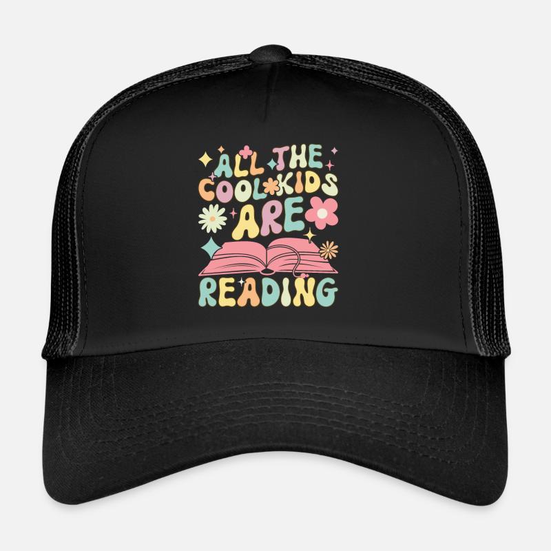 Groovy Book Reader Book Reading Trucker Cap