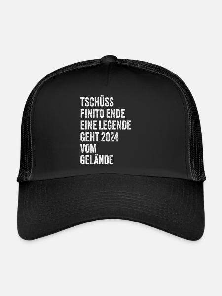 Retiree Pension 2024 Sayings Retirement Gift - Trucker Cap - black/black - Front