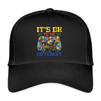 Autismus - Trucker Cap - Schwarz/Schwarz - Vorne