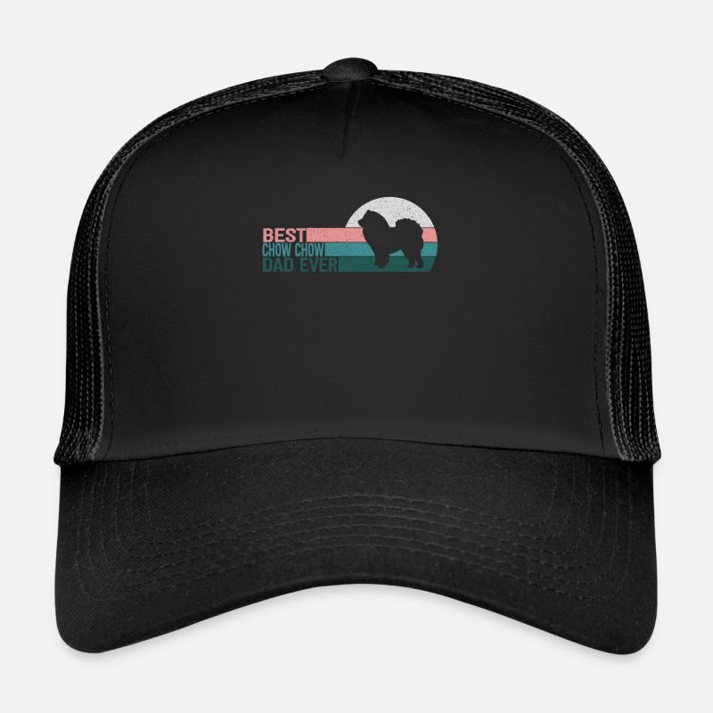 Best Chow Chow Dad Ever Retro Chow Chow Dog Trucker Cap