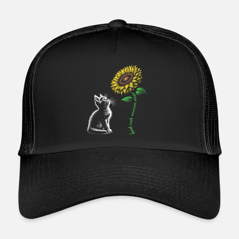 Best Cat Mom Ever - Trucker Cap - black/black