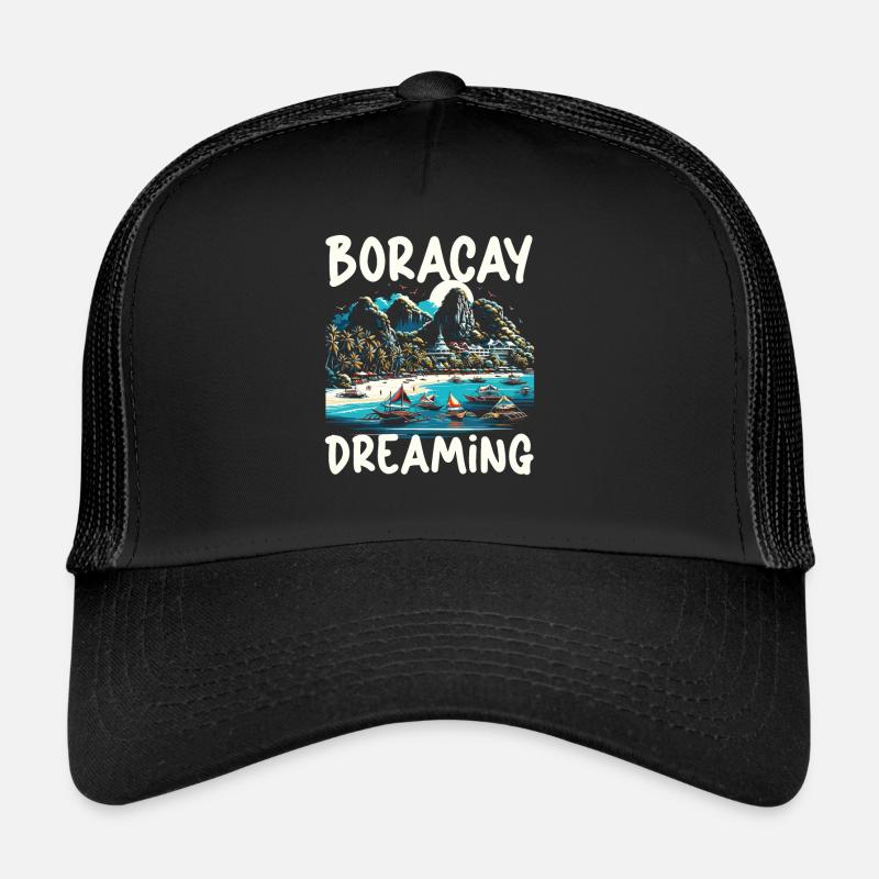 Boracay Philippines Summer Vacation Boaracay Beach Trucker Cap