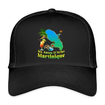 Martinique Anses D'Arlet Turtle Beach Cocktail - Trucker Cap - black/black - Front