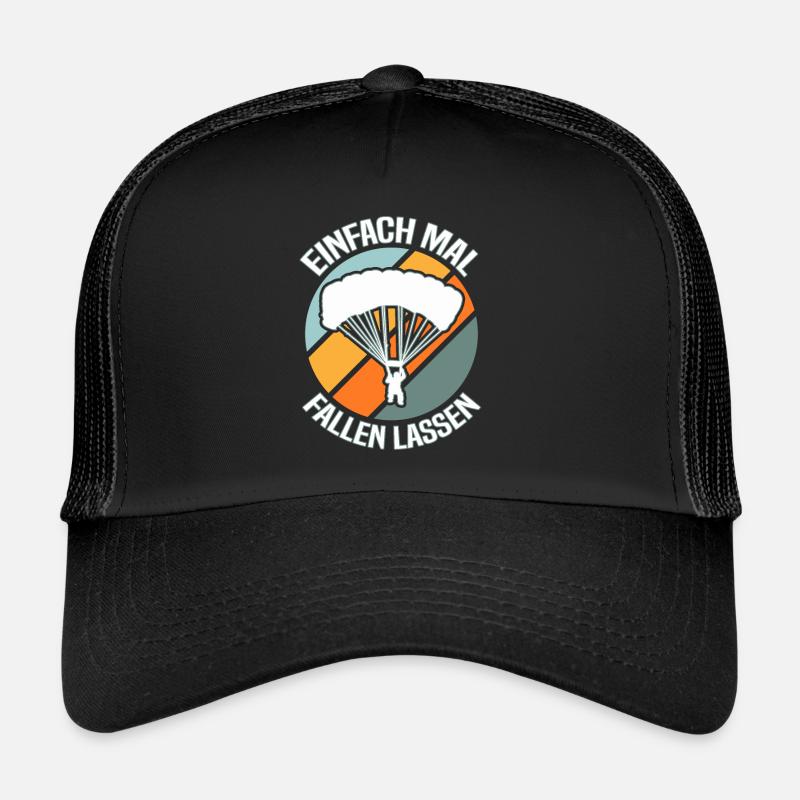 Fallschirmspringen Fallschirmspringer - Trucker Cap - Schwarz/Schwarz