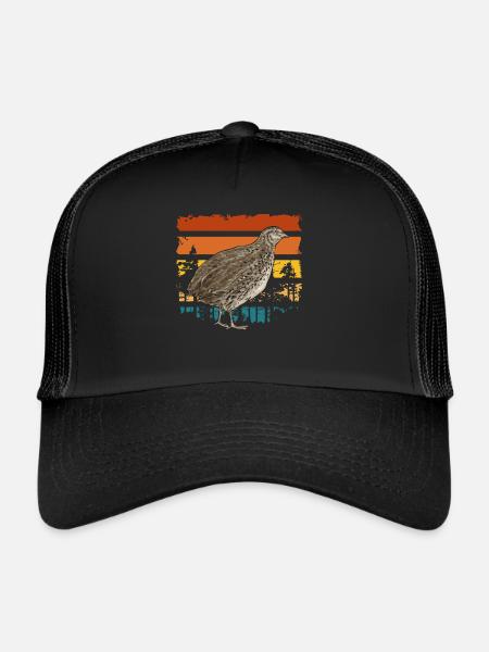 Wachtel Vogel - Trucker Cap - Schwarz/Schwarz