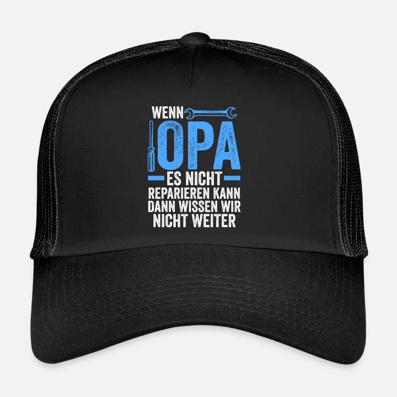 Opa Großvater Großvater Geschenk - Trucker Cap - Schwarz/Schwarz