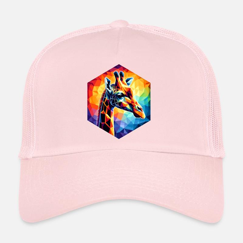 Girafe dans l’illustration polygonale Casquette trucker 