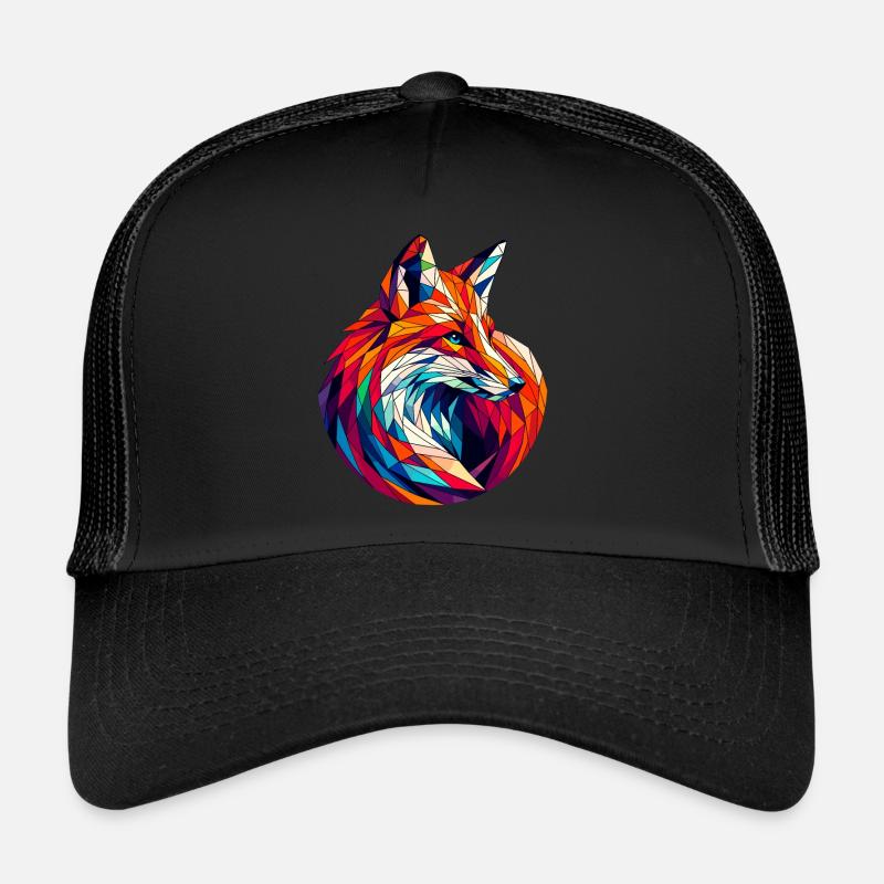 Fox in polygon illustration Trucker Cap