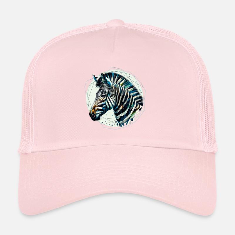 Zèbre dans l’illustration polygonale Casquette trucker 
