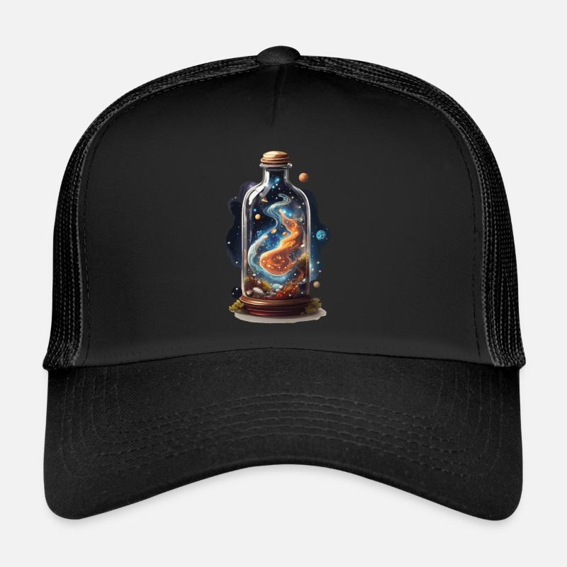 Universe in Bottle Boho Style Aesthetic Trucker Cap