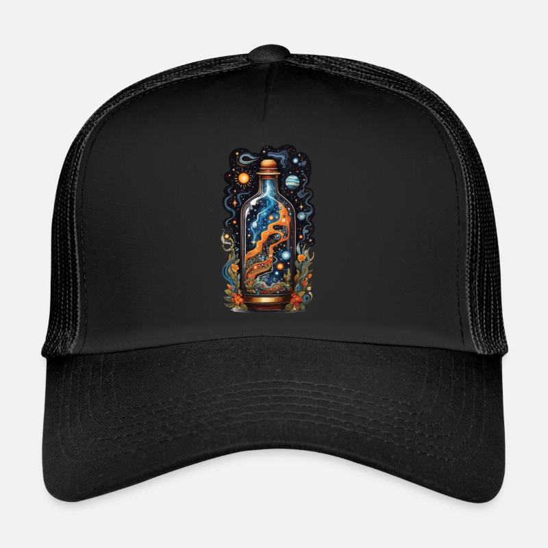 Galaxie en bouteille Boho Style esthétique Casquette trucker 