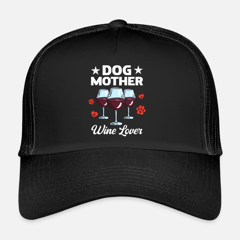 Mère canine et amoureuse du vin Casquette trucker 