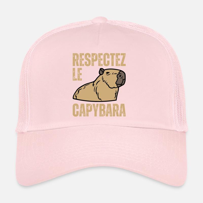 Respectez Le Capybara Ok I Pull Up Capibara Animal Casquette trucker 