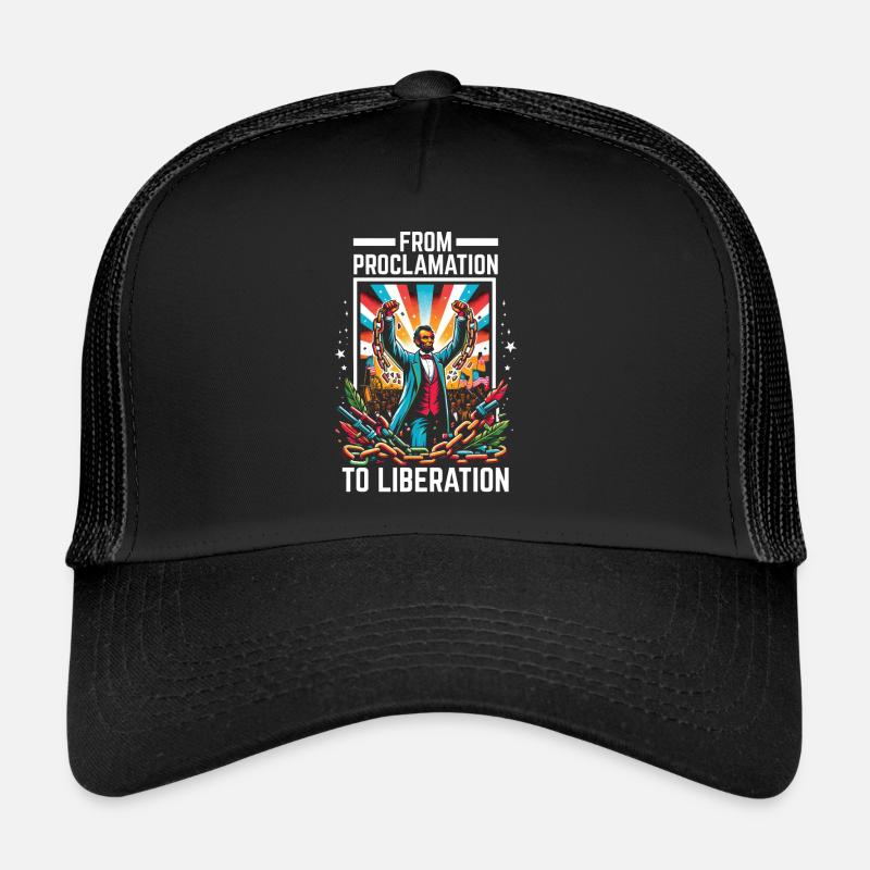 Proclamation d’émancipation Black Pride Juneteenth Casquette trucker 