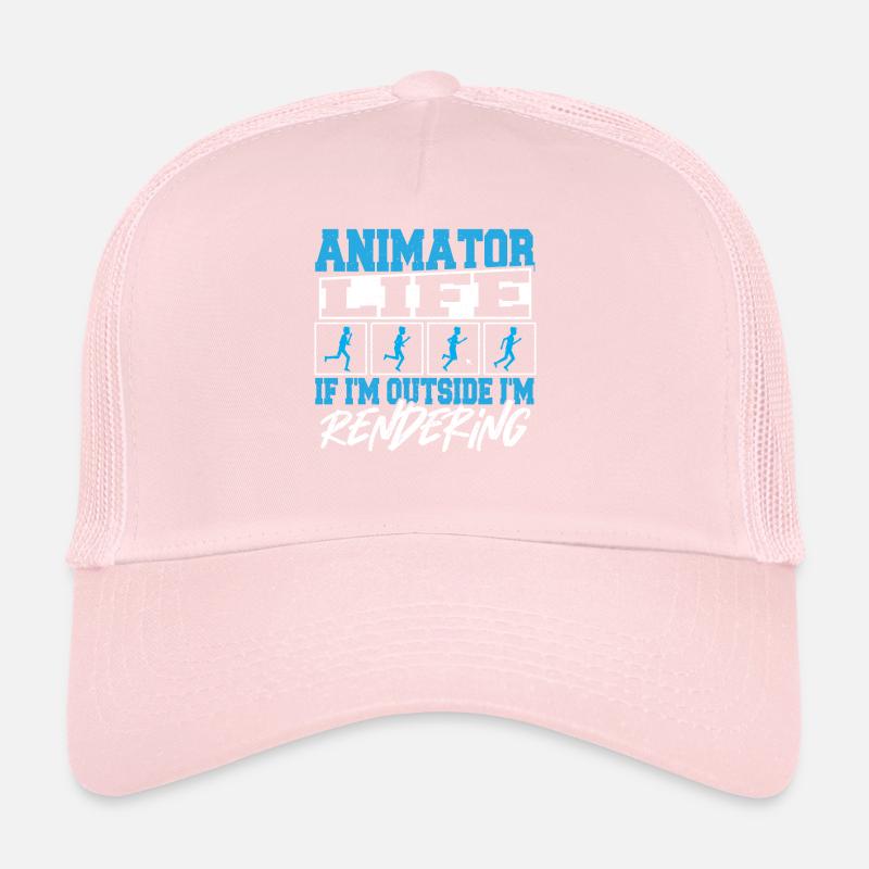Visual Artist Cartoon Animator 3D Animation Fan Trucker Cap
