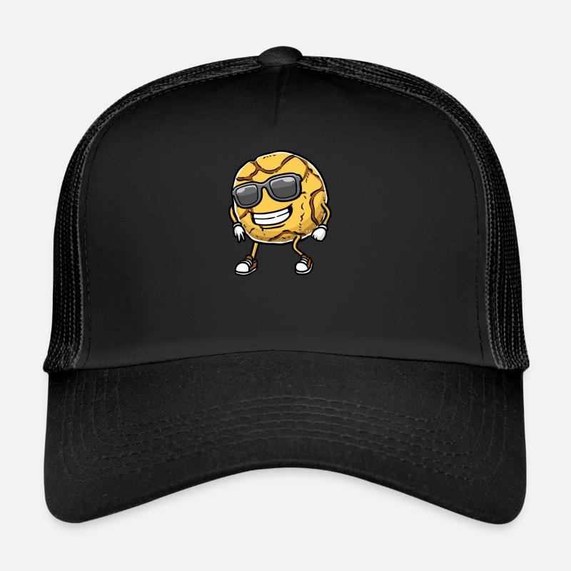 Biscuit au gingembre dansant avec des lunettes de soleil Casquette trucker 