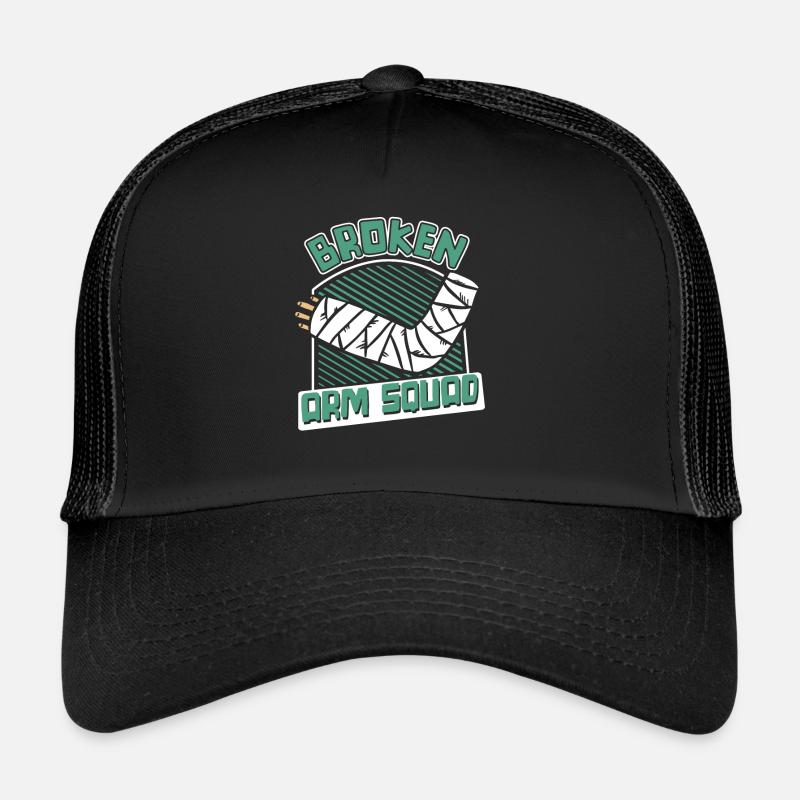 Bras cassé Escouade Bras cassé Jambe Os cassé Os Casquette trucker 