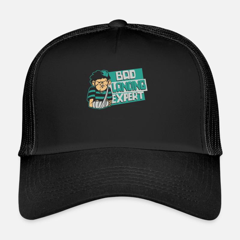 Bad Landing Expert Broken Finger Broken Bone Bone Trucker Cap