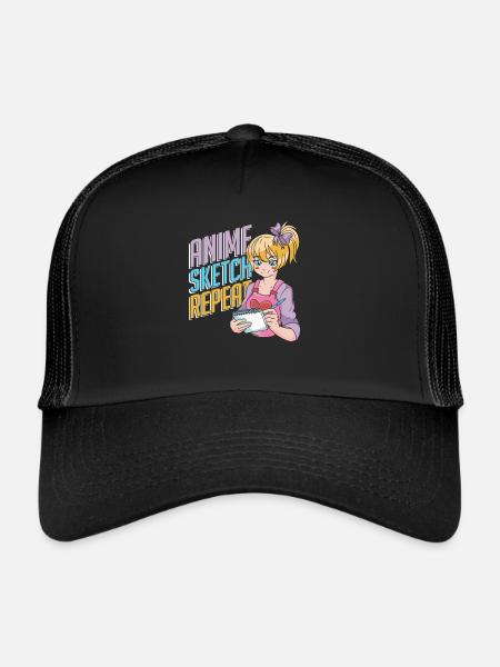 Anime Manga Anime Fille - Casquette trucker - noir/noir