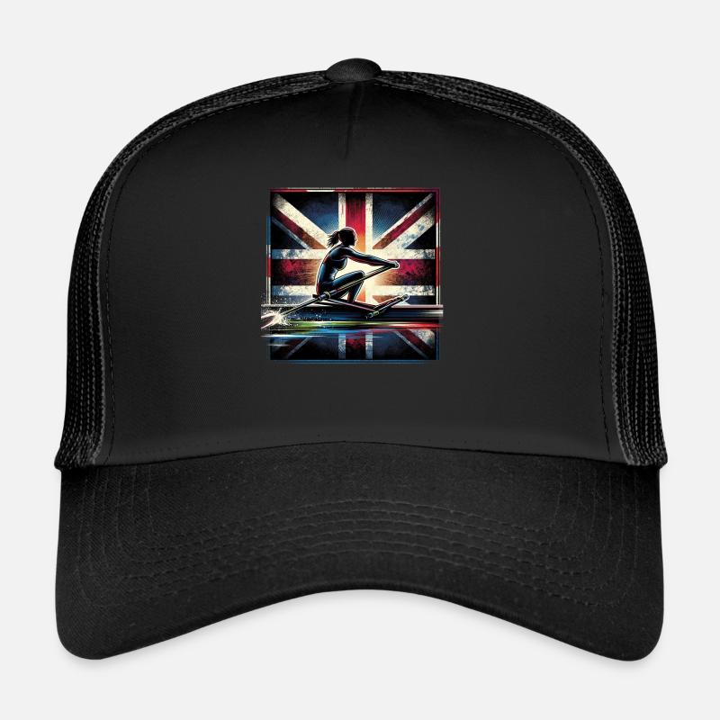 Rameur avec drapeau britannique Casquette trucker 
