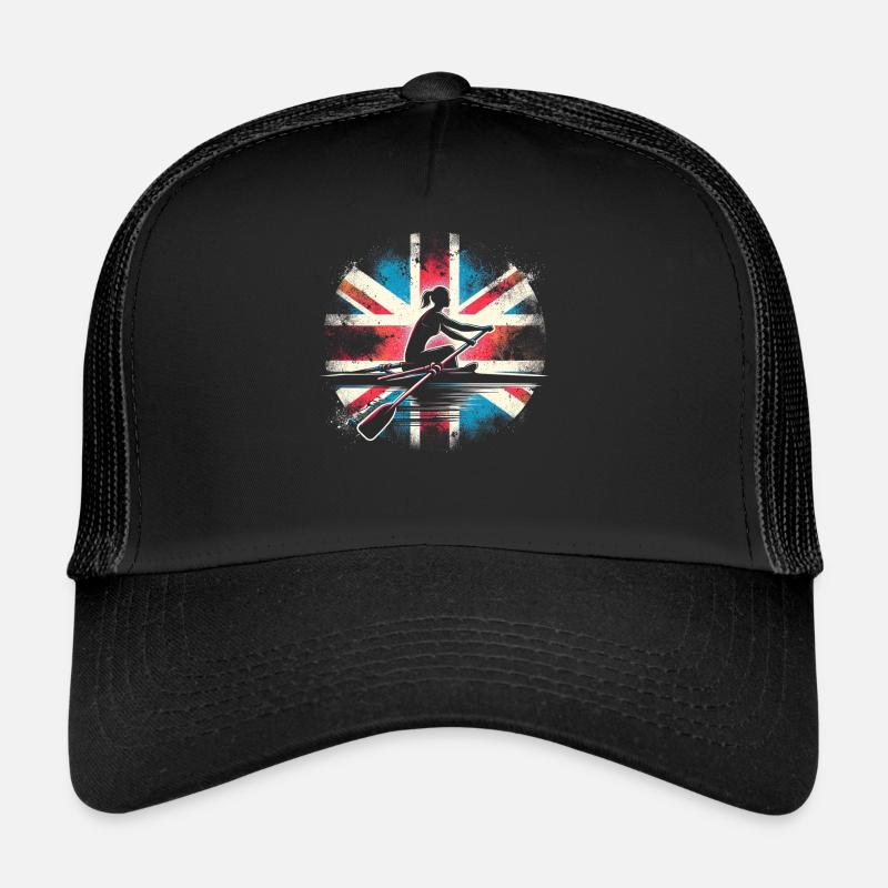 Rower with British flag Trucker Cap