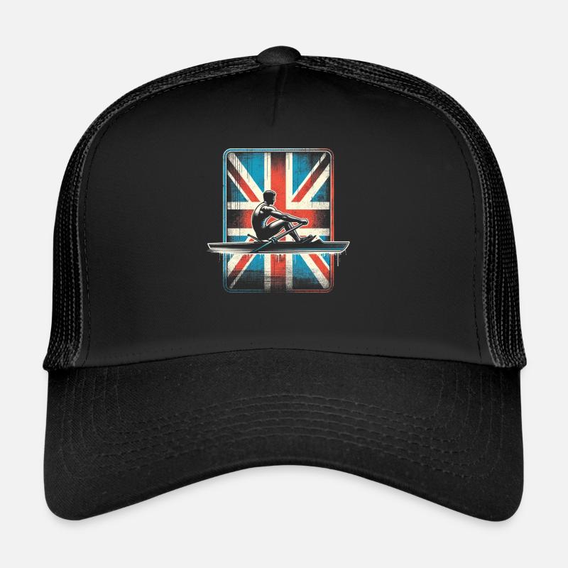 Rameur de drapeau britannique rameur rameur rameur patriote Casquette trucker 