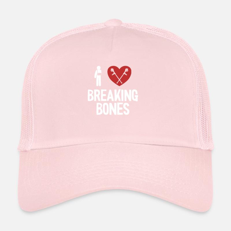 I love Breaking Bones Broken Arm Leg Surgeon Bone Trucker Cap