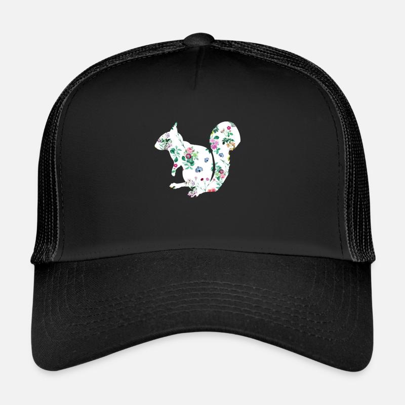 Eichhörnchen - Trucker Cap - Schwarz/Schwarz