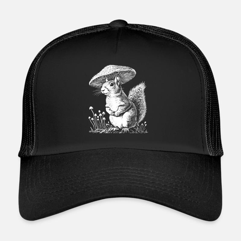 Écureuil - Casquette trucker  - noir/noir