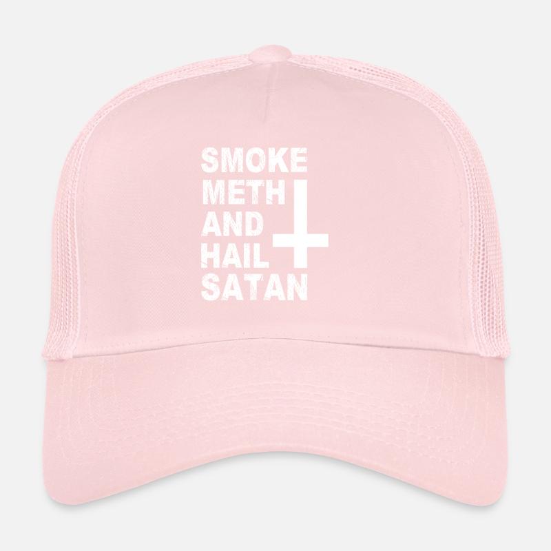 Fumer Meth Hail Satan Drôle Satanique Casquette trucker 