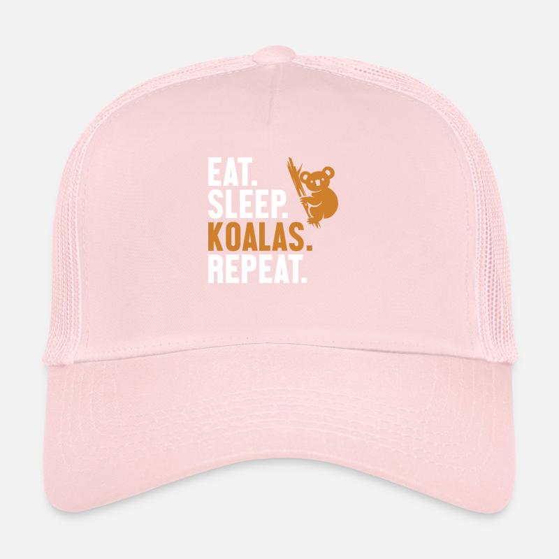 Manger Dormir Koalas Répéter Koalabear Eucalyptus Casquette trucker 
