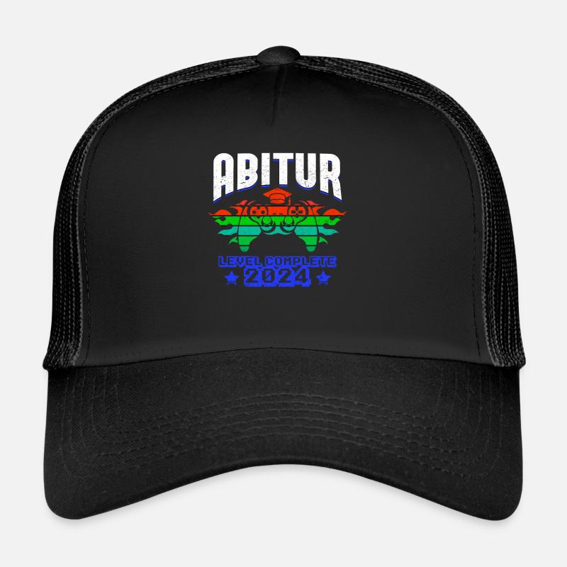 Abitur 2024 ABI Schulabschluss Abiturienten - Trucker Cap - Schwarz/Schwarz