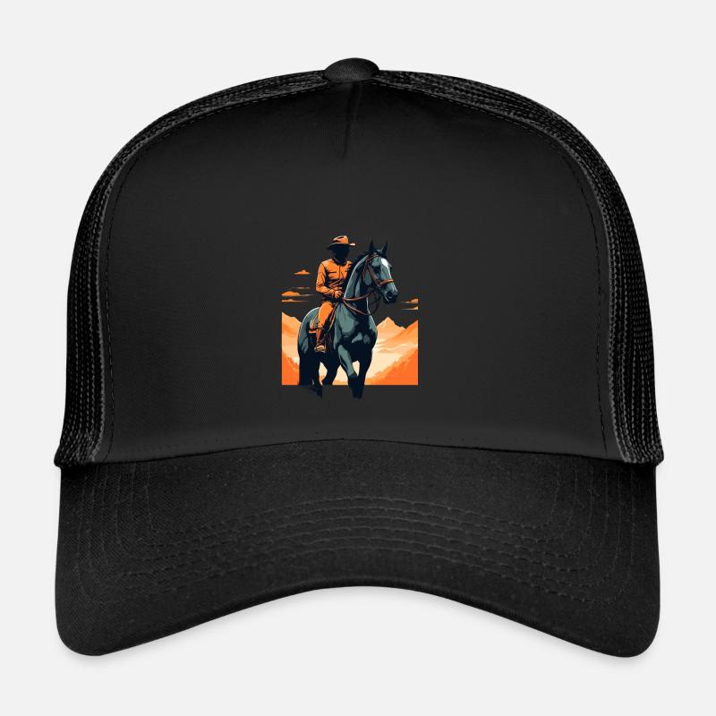 Ästhetische Pferde Ikonisches Reitsport Design Trucker Cap