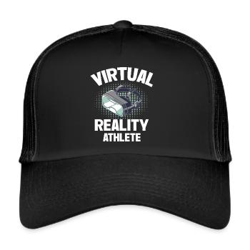 Virtual Reality VR Gamer Funnz - Trucker Cap - Schwarz/Schwarz - Vorne