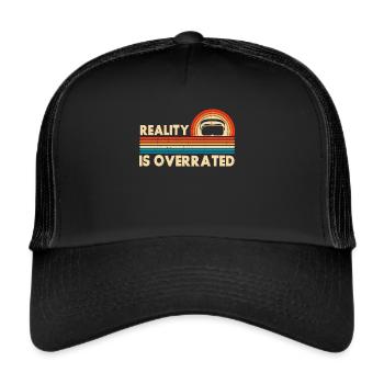 Virtual Reality VR Gamer Funnz - Trucker Cap - Schwarz/Schwarz - Vorne